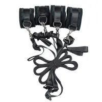 Розтяжка на ліжко Punishment – 5-Piece Bed Restraint Kit – Black, 5 предметів — Переглянути зображення 2