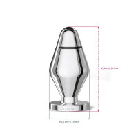 Металева анальна пробка Mystim Big John для електростимулятора, діаметр 6,5 см