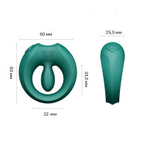 Эрекционное смарт-виброкольцо Zalo Apis Turquoise Green, до 4 часов работы, зарядный кейс — Просмотреть изображение 4