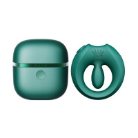 Ерекційне смарт-віброкільце Zalo Apis Turquoise Green, до 4 годин роботи, зарядний кейс