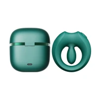 Ерекційне смарт-віброкільце Zalo Apis Turquoise Green, до 4 годин роботи, зарядний кейс — Переглянути зображення 11