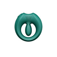 Ерекційне смарт-віброкільце Zalo Apis Turquoise Green, до 4 годин роботи, зарядний кейс