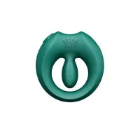 Ерекційне смарт-віброкільце Zalo Apis Turquoise Green, до 4 годин роботи, зарядний кейс — Переглянути зображення 1