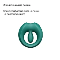 Ерекційне смарт-віброкільце Zalo Apis Turquoise Green, до 4 годин роботи, зарядний кейс — Переглянути зображення 6