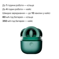 Ерекційне смарт-віброкільце Zalo Apis Turquoise Green, до 4 годин роботи, зарядний кейс — Переглянути зображення 9