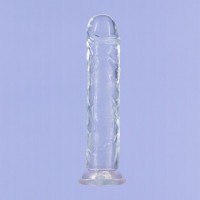 Прозрачный фаллоимитатор на присоске ADDICTION Vertical Dong 9″, вибропуля в подарок