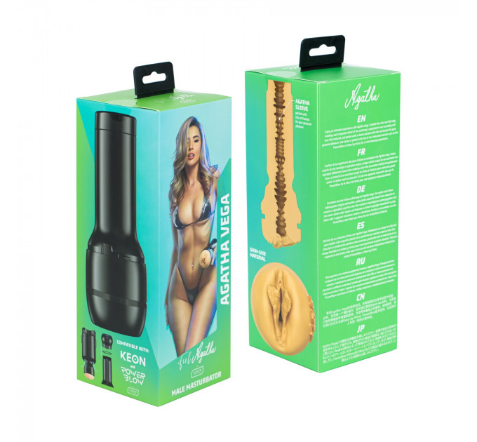 Мастурбатор Kiiroo Feel Agatha Vega PBC, сумісний з PowerBlow и Keon