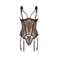 Корсет Obsessive Soranna cupless corset &amp; crotchless thong S/M — Переглянути зображення 4