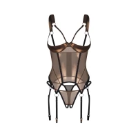 Корсет Obsessive Soranna cupless corset &amp; crotchless thong S/M — Переглянути зображення 4