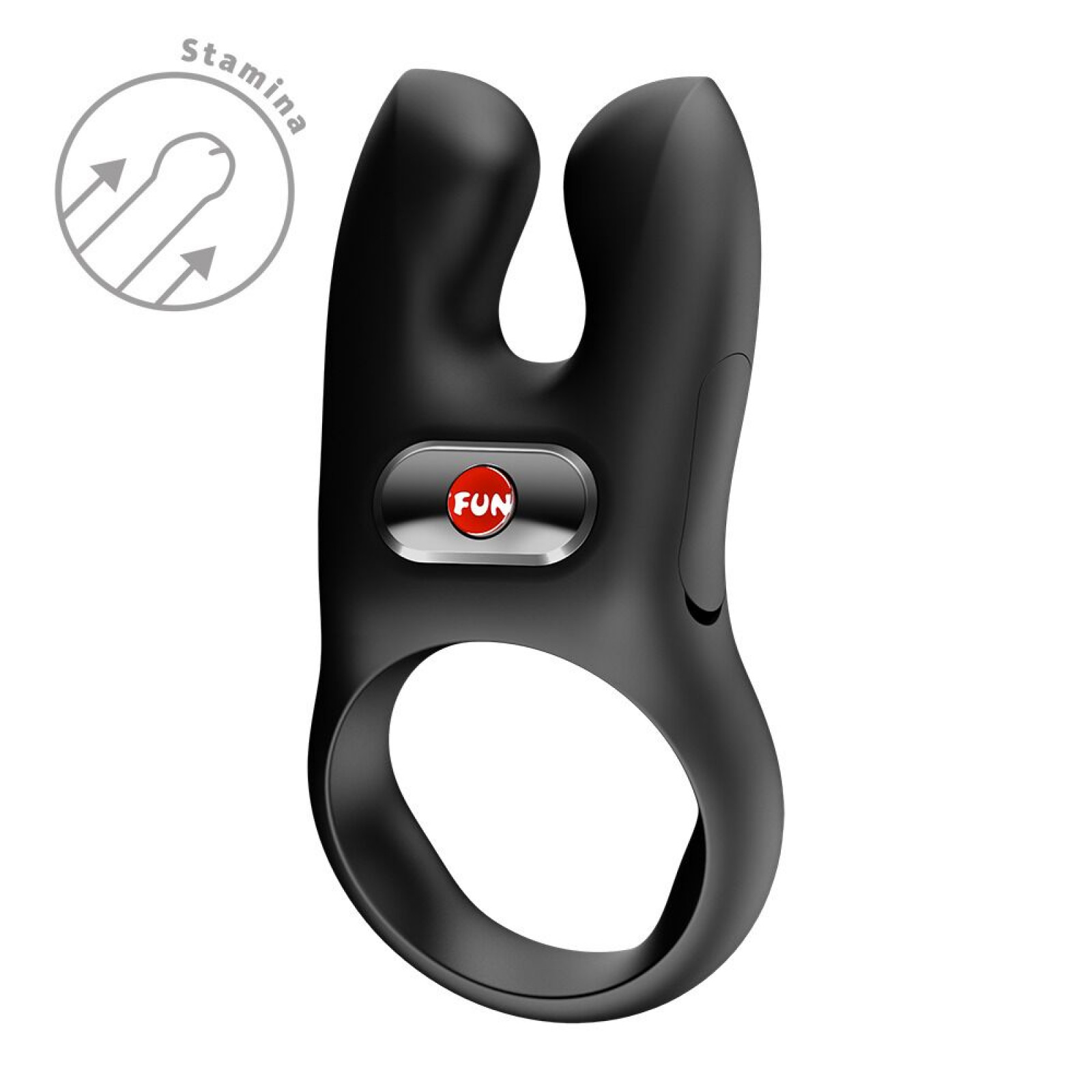 Эрекционное виброкольцо с двойной стимуляцией клитора Fun Factory NŌS CLASSIC Black, 2 мотора