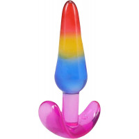 Набір анальних пробок Doc Johnson Crystal Jellies - Anal Trainer Set - Rainbow (м'яте паковання!!!) — Переглянути зображення 4