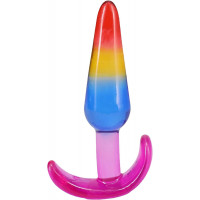 Набір анальних пробок Doc Johnson Crystal Jellies - Anal Trainer Set - Rainbow (м'яте паковання!!!) — Переглянути зображення 3