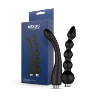 Набір анальних насадок для душу Nexus Advanced Shower Douche Duo Kit – Black, 2 шт (м'ята упаковка!!!) — Переглянути зображення 9