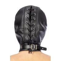 Капюшон з кляпом для БДСМ Fetish Tentation BDSM hood in leatherette with removable gag — Переглянути зображення 2