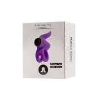 Ерекційне віброкільце Adrien Lastic Bullet Lastic Ring з язичком і щіточкою для стимуляції клітора — Переглянути зображення 5