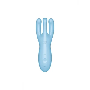 Кліторальний смарт-вібратор Satisfyer Threesome 4 Blue з трьома пальчиками