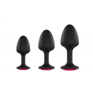 Анальна пробка Dorcel Geisha Plug Ruby L з кулькою всередині, створює вібрації, макс. діаметр 4 см
