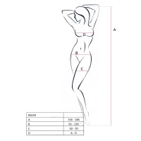 Бодістокінг Passion BS034 red, комбінезон, імітація боді і панчіх — Переглянути зображення 4