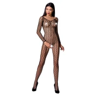 Бодістокінг Passion BS068 black, комбінезон, велика сітка, довгий рукав — Переглянути зображення 3