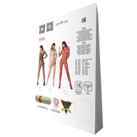 Бодістокінг Passion BS068 black, комбінезон, велика сітка, довгий рукав — Переглянути зображення 8