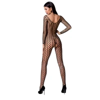 Бодістокінг Passion BS068 black, комбінезон, велика сітка, довгий рукав — Переглянути зображення 4