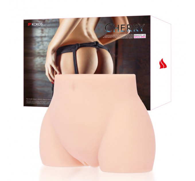 Мастурбатор-полуторс Kokos Cherry, два входи: вагіна і попка