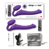 Безремневой страпон с вибрацией Strap-On-Me Vibrating Violet M диаметр 3,8 см, пульт ДУ, регулируемый Безремневой страпон с вибрацией Strap-On-Me Vibrating Violet M диаметр 3,8 см, пульт ДУ, регулируемый