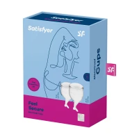 Набір менструальних чаш Satisfyer Feel Secure (transparent), 15мл і 20мл, мішечок для зберігання — Переглянути зображення 4