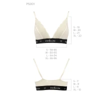 Еластичний топ з мереживом Passion PS001 TOP S, ecru — Просмотреть изображение 5