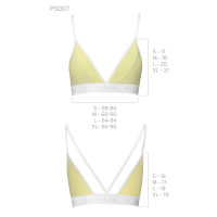 Спортивный топ с двойными бретелями Passion PS007 TOP L, yellow