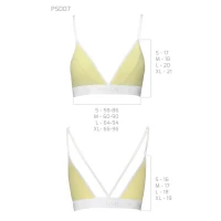 Спортивний топ з подвійними бретелями Passion PS007 TOP L, yellow — Просмотреть изображение 5