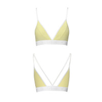Спортивный топ с двойными бретелями Passion PS007 TOP L, yellow