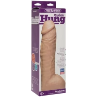 Фалоімітатор Doc Johnson Realistic Hung - Vanilla, Vac-U-Lock, діаметр 7 см — Переглянути зображення 3