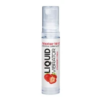 Лубрикант з ефектом вібрації Amoreane Med Liquid Vibrator Strawberry (10 мл) — Переглянути зображення 1