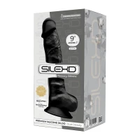 Фалоімітатор SilexD Tomas Black (MODEL 1 size 9in), двошаровий, силікон + Silexpan, діаметр 4,9см — Просмотреть изображение 3