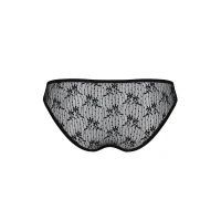 Трусики-сліпи з мереживною сіточкою Passion DINA THONG S/M, black — Переглянути зображення 6