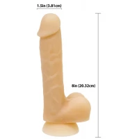 Фалоімітатор із пам’яттю форми, на присосці ADDICTION — DAVID 8″ Silicone Dong, віброкуля в подаруно — Переглянути зображення 2