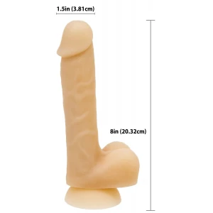Фалоімітатор із пам’яттю форми, на присосці ADDICTION — DAVID 8″ Silicone Dong, віброкуля в подаруно