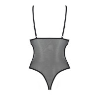 Боди с ажурным лифом Passion CHRISTA BODY XXL/XXXL, black