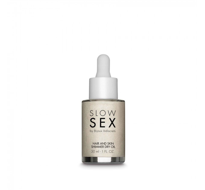 Суха олія-шимер для волосся та тіла Bijoux Indiscrets Slow Sex Hair and skin shimmer dry oil