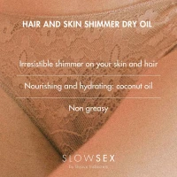 Суха олія-шимер для волосся та тіла Bijoux Indiscrets Slow Sex Hair and skin shimmer dry oil — Переглянути зображення 4