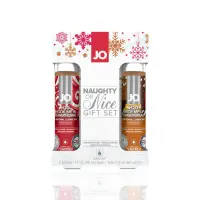 Набір лубрикантів JO Naughty or Nice Gift Set – Candy Cane &amp; Gingerbread (2×30 мл) — Переглянути зображення 1