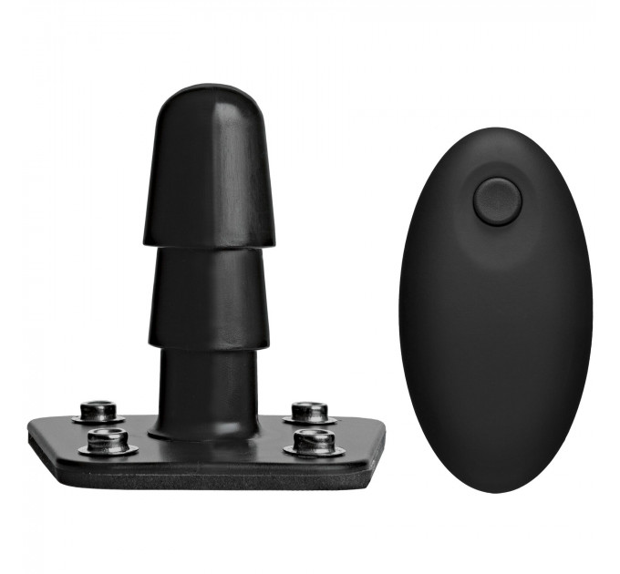 Набір для страпона Doc Johnson Vac-U-Lock VIBRATING Dual Density ULTRASKYN Set: діаметр 3×3,8 см