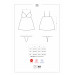 Сатиновий пеньюар із мереживом Obsessive 810-BAB-1 babydoll & thong S/M, чорний, пеньюар, танга