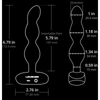 Анальные смарт-бусы с вибрацией и вращением Lovense Ridge, унисекс