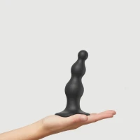 Насадка для страпона Strap-On-Me Dildo Plug Beads Black S — Переглянути зображення 2