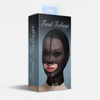 Маска сітка із відкритим ротом Feral Feelings - Hood Mask Black — Переглянути зображення 2