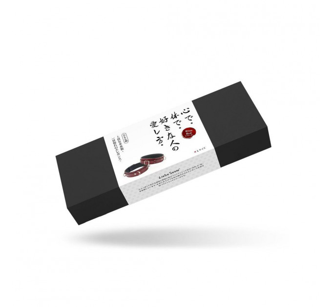 Фіксатори для стегон Liebe Seele Wine Red Thigh Cuffs L Size, натуральна шкіра