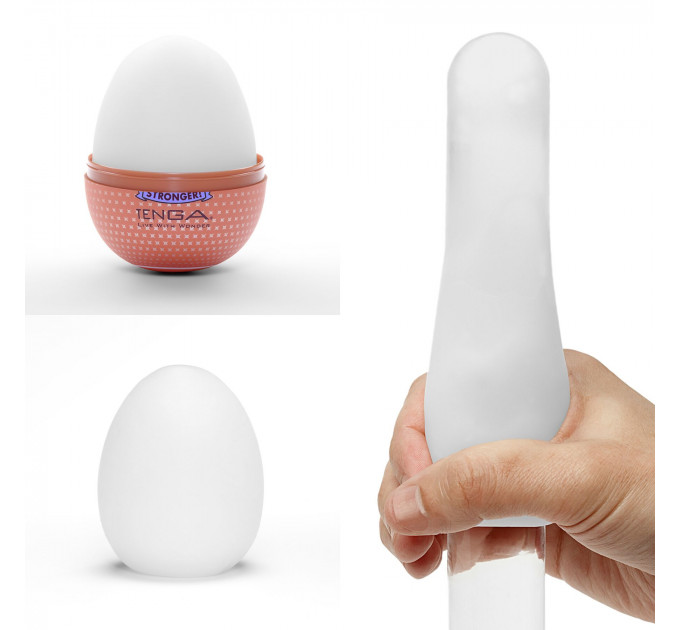 Мастурбатор-яйце Tenga Egg Misty II, щільний TPE, пробник лубриканту 5 мл