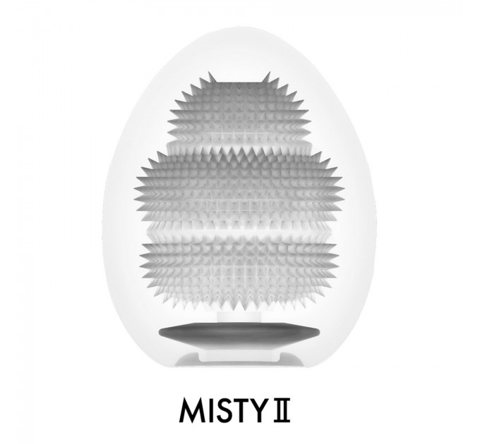 Мастурбатор-яйце Tenga Egg Misty II, щільний TPE, пробник лубриканту 5 мл